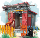 Book cover of 'Adventures with Wally Roo' featuring a kangaroo, two dogs, and a small house. Needy McCreedy and Genly McBently - childrens picture book