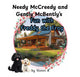 Book cover with two dogs and a house in the background, featuring text about 'Needy McCreedy and Gently McBently's Fun with Freddy the Frog'.
